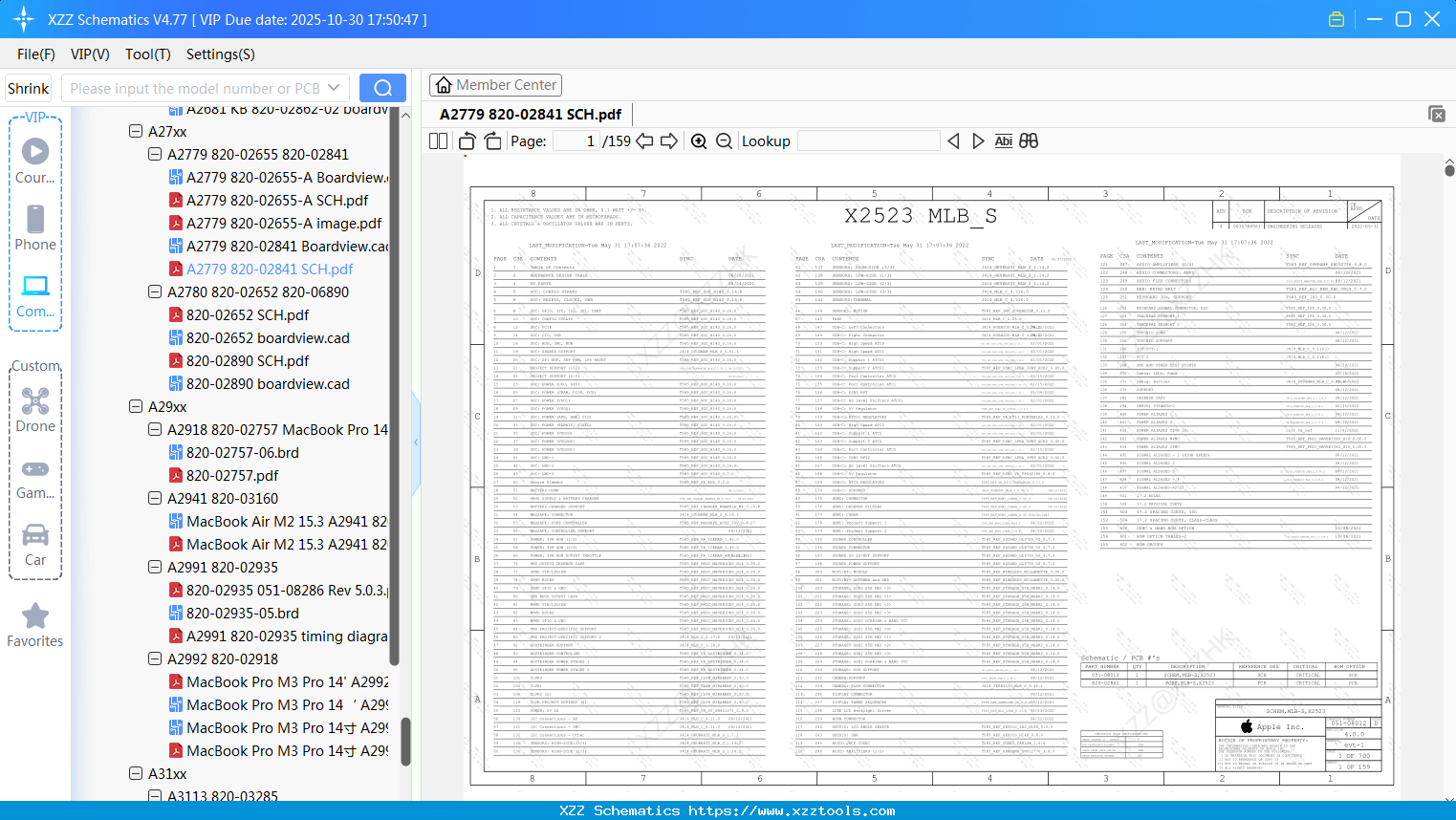 Laptop Apple A2779 820-02841 SCH